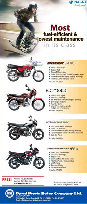 Featured image for (EXPIRED) Bajaj Motorcycle Promotion Free Helmet & Jacket 2 – 31 May 2012