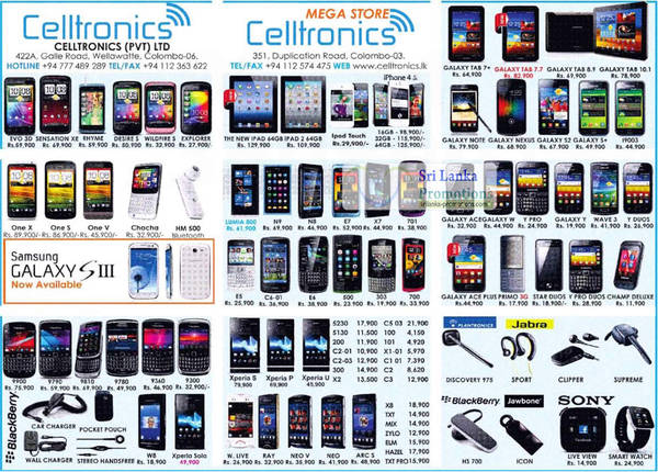 Featured image for Celltronics Mobile Phones Price List Offers 17 Jun 2012