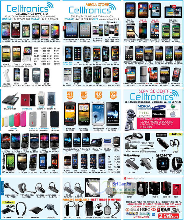 Featured image for Celltronics Mobile Phones Price List Offers 1 Jul 2012