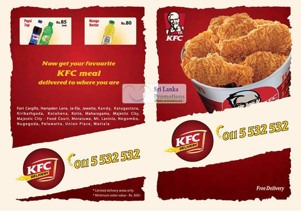 KFC Sri Lanka Menu Price List, Value Meals & Delivery