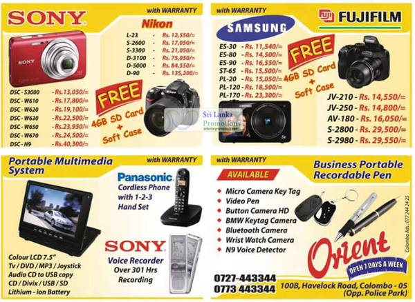 Featured image for Orient Nikon, Sony, Samsung & More Digital Cameras & DSLR Offers 29 Jul 2012