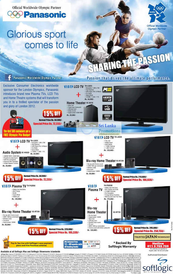 Featured image for Panasonic Home Theatre Systems & TV Softlogic Offers 1 Jul 2012