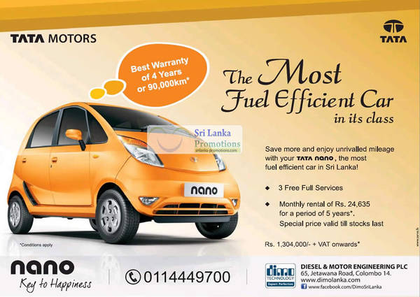 Featured image for Tata Nano Car Price Promotion Offer 15 Jul 2012
