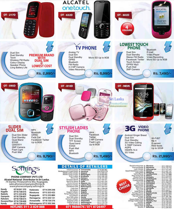 Featured image for Alcatel Smartphones & Mobile Phones Softrings Offers 26 Aug 2012