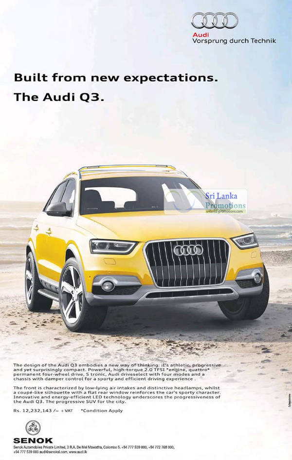 Featured image for Audi Q3 Compact Coupe Crossover Features & Price 3 Aug 2012