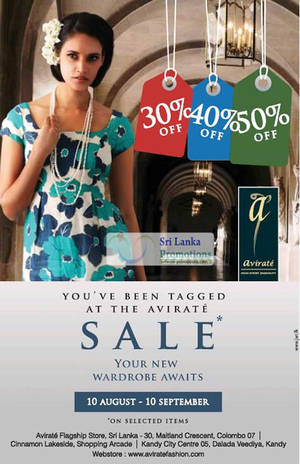 Featured image for (EXPIRED) Avirate Selected Items Up To 50% Off Sale 10 Aug – 10 Sep 2012