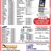 Featured image for Baasils Phone Company & Sky Telecom Mobile Smartphones Price List Offers 26 Aug 2012