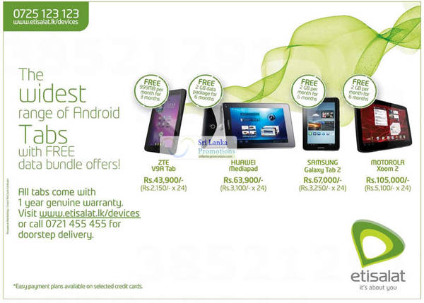 Featured image for Etisalat Android Tablet Offers 12 Aug 2012