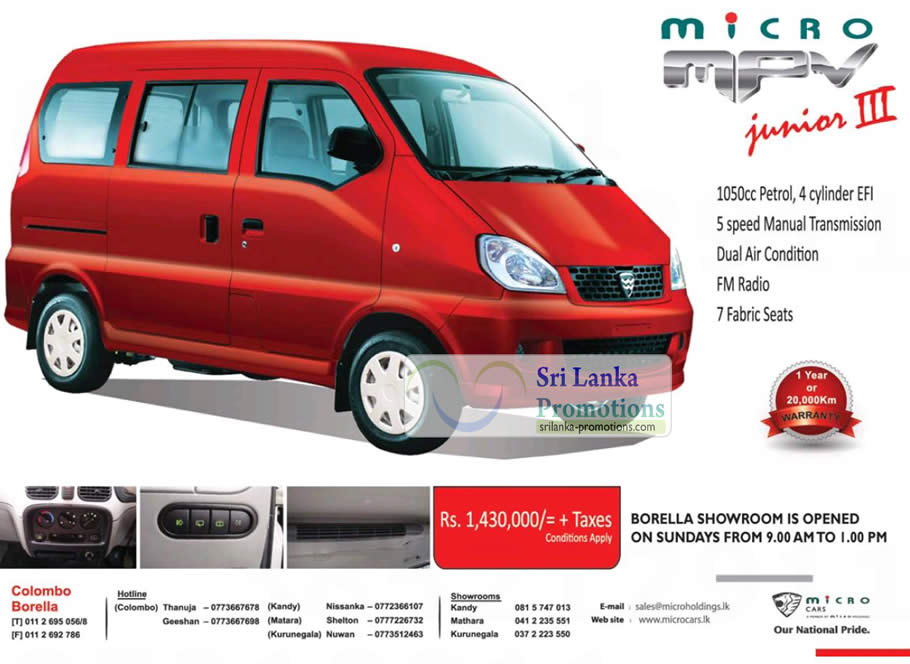 micro mpv van brand new price