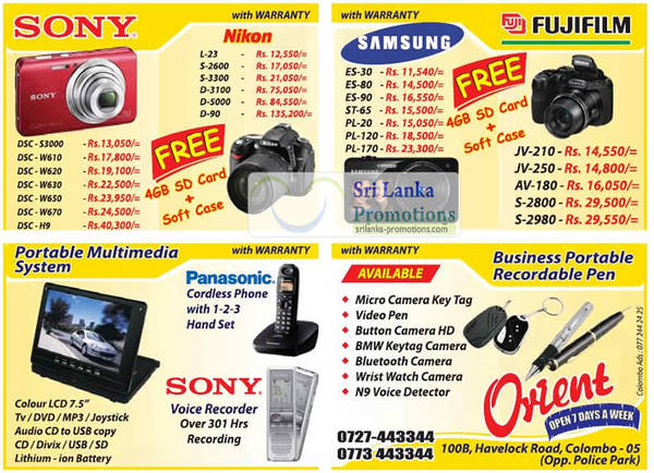 Featured image for Orient Nikon, Sony, Samsung & More Digital Cameras & DSLR Offers 19 Aug 2012
