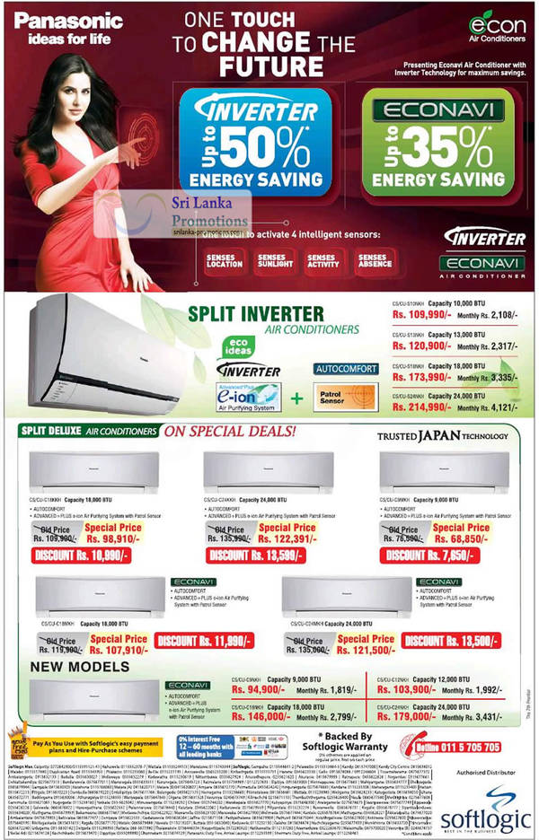 Featured image for Panasonic Air Conditioners Softlogic Promotion Offers 19 Aug 2012