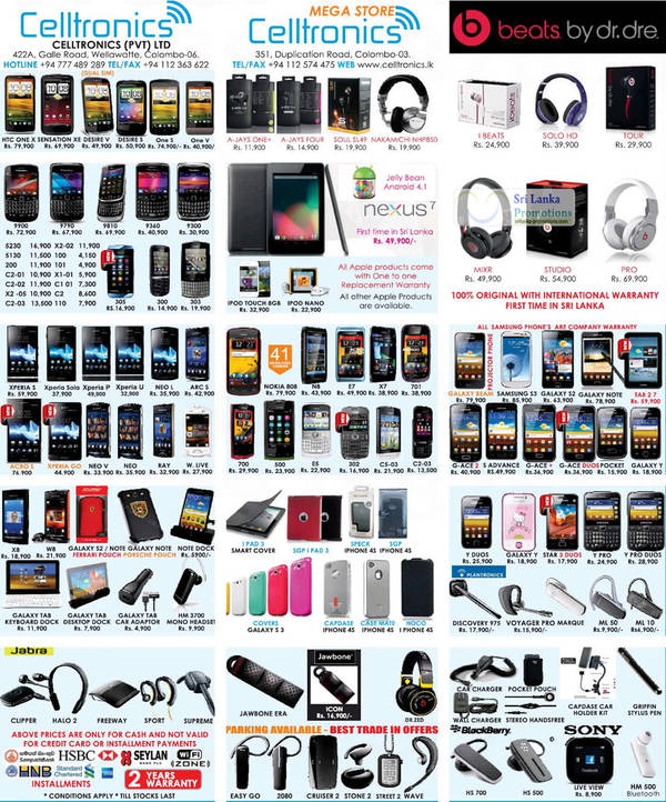 Featured image for Celltronics Smartphones & Mobile Phones Price List Offers 9 Sep 2012