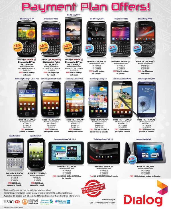 Featured image for (EXPIRED) Dialog Mobile Phones & Smartphones Offers 7 – 15 Sep 2012