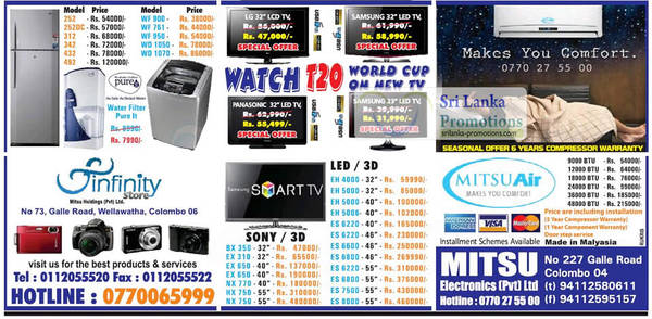 Featured image for Infinity Store (Mitsu) Fridge, Washer & TV Offers 30 Sep 2012