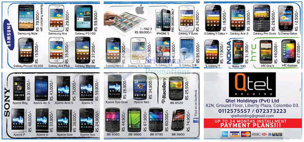 Featured image for Qtel Holdings Sony, Samsung, Blackberry & More Smartphone Price Offers 30 Sep 2012