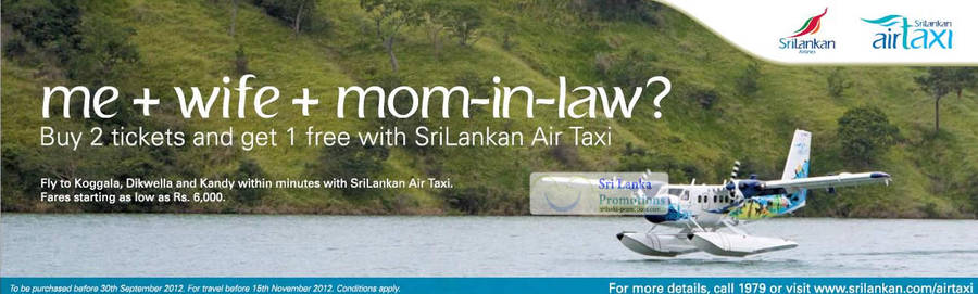 SriLankan Air Taxi 2 Sep 2012