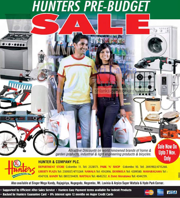 Featured image for (EXPIRED) Hunters & Company Sale 20 Oct – 7 Nov 2012
