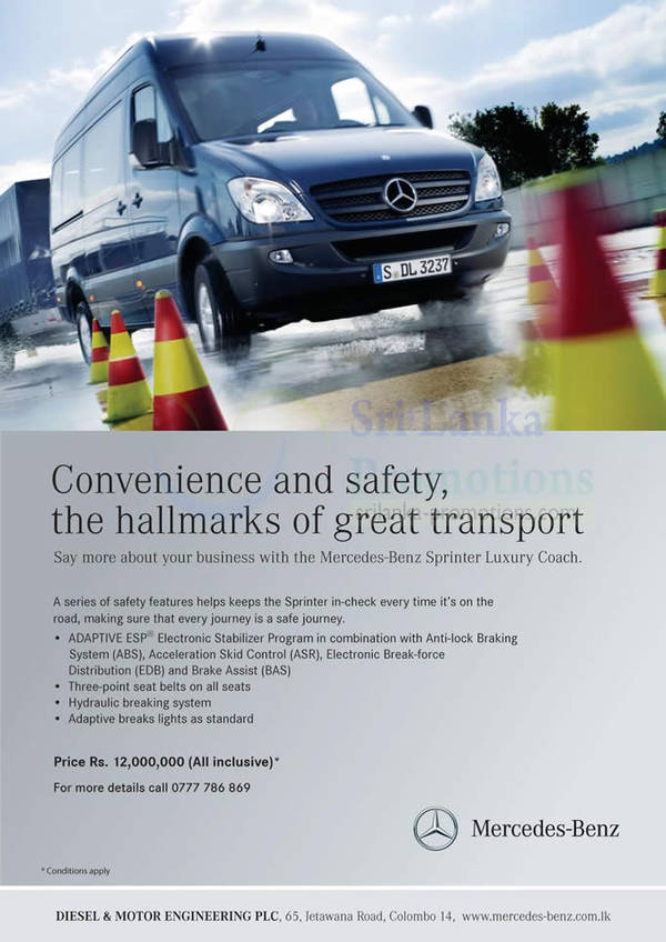 Featured image for Mercedes-Benz Sprinter Luxury Coach Features & Price 9 Oct 2012