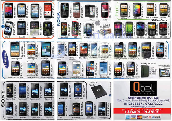 Featured image for Qtel Holdings Sony, Samsung, Blackberry & More Smartphone Price Offers 21 Oct 2012