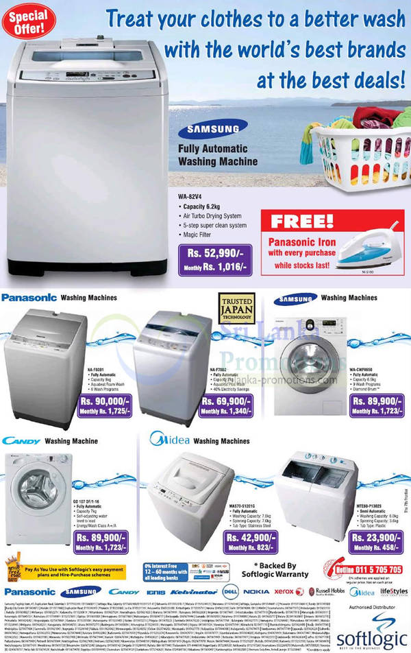 Featured image for Softlogic Washing Machines Price Offers 7 Oct 2012