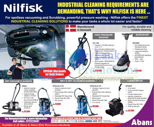 Featured image for Abans Industrial Cleaning Equipment Offers 16 Nov 2012