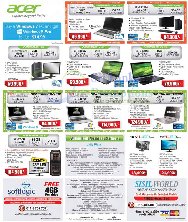 Featured image for Acer Desktop PC & Notebook Systems Price List Offers 11 November 2012