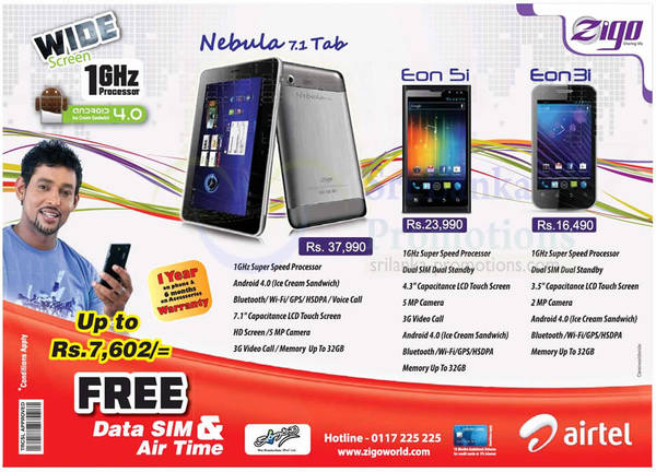 Featured image for Zigo Smartphones & Tablets Airtel Price, Features & Specifications 4 Nov 2012