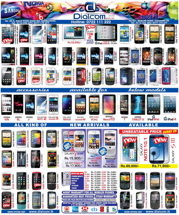 Featured image for Dialcom Smartphones & Mobile Phones Price List Offers 18 Nov 2012