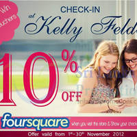 Featured image for (EXPIRED) Kelly Felder 10% Discount For Checking In Promo 1 – 30 Nov 2012