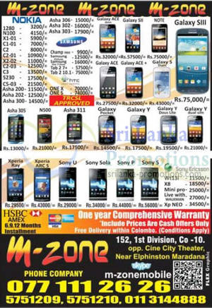 Featured image for M-Zone Smartphones & Mobile Phones Price List Offers 11 Nov 2012