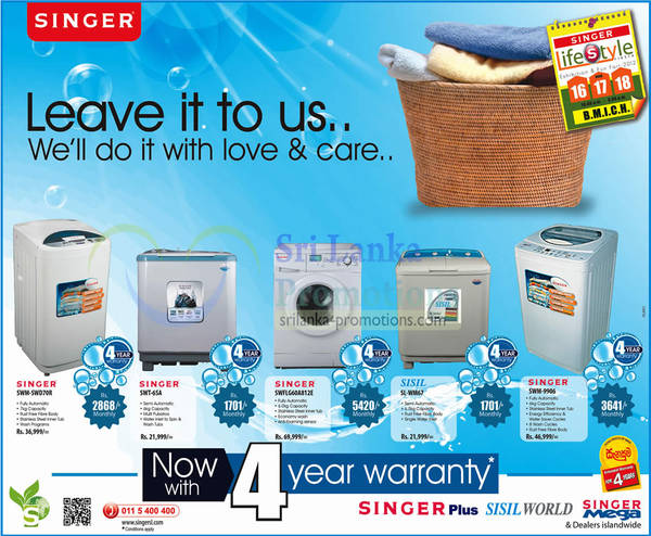 Featured image for Singer Washing Machines Price List Offers 14 Nov 2012