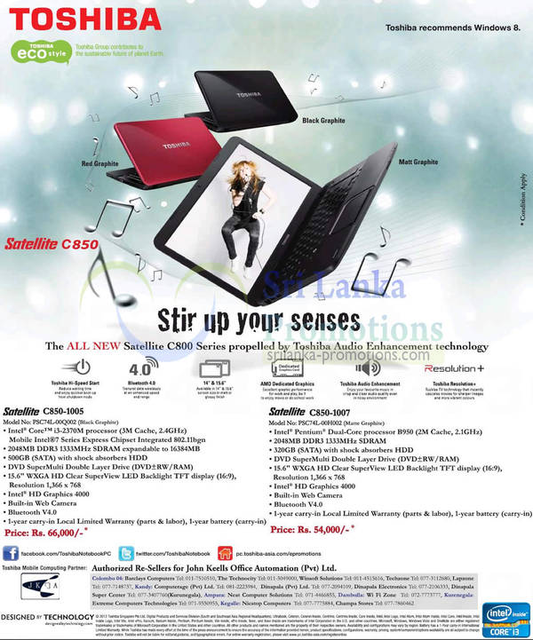 Featured image for Toshiba Satellite C850 Notebooks Features & Price 11 Nov 2012