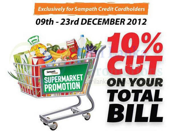 Featured image for (EXPIRED) Cargills FoodCity 10% Off For Sampath Credit Cardmembers 9 – 23 Dec 2012