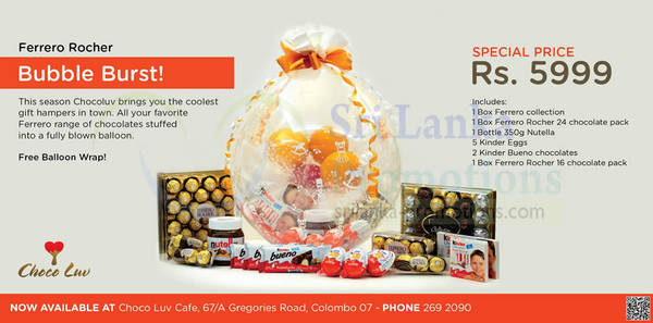 Featured image for Choco Luv Bubble Burst Christmas Gift Hamper Offer 4 Dec 2012