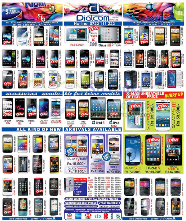 Featured image for Dialcom Smartphones & Mobile Phones Price List Offers 2 Dec 2012