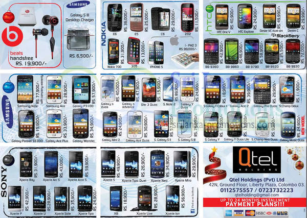 Featured image for Qtel Holdings Sony, Samsung, Blackberry & More Smartphone Price Offers 2 Dec 2012