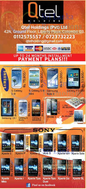 Featured image for Qtel Holdings Sony, Samsung, Blackberry & More Smartphone Price Offers 13 Jan 2013