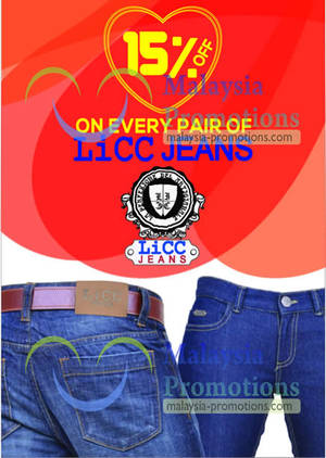 Featured image for (EXPIRED) NoLimit 15% Off LICC Jeans Promotion 6 – 15 Feb 2013