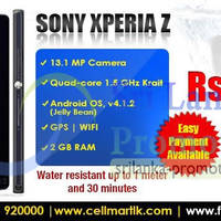 Featured image for Cellmart Sony Xperia Z Smartphone Offer 20 Mar 2013