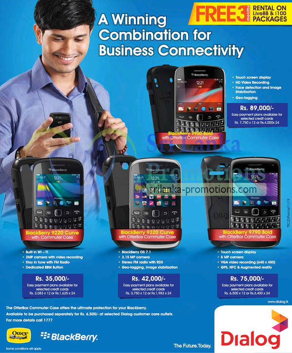 Featured image for Dialog Blackberry Smartphone Offers 24 Mar 2013