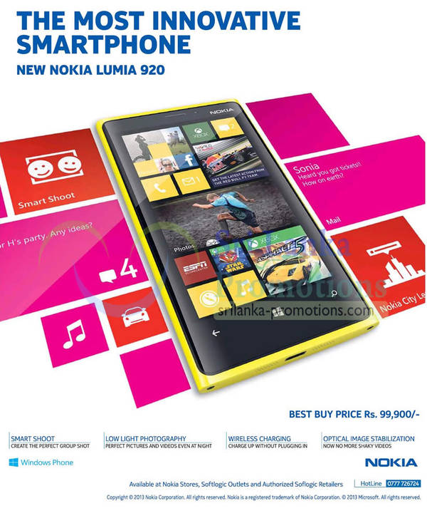 Featured image for Nokia Lumia 920 Smartphone Features & Price 24 Mar 2013