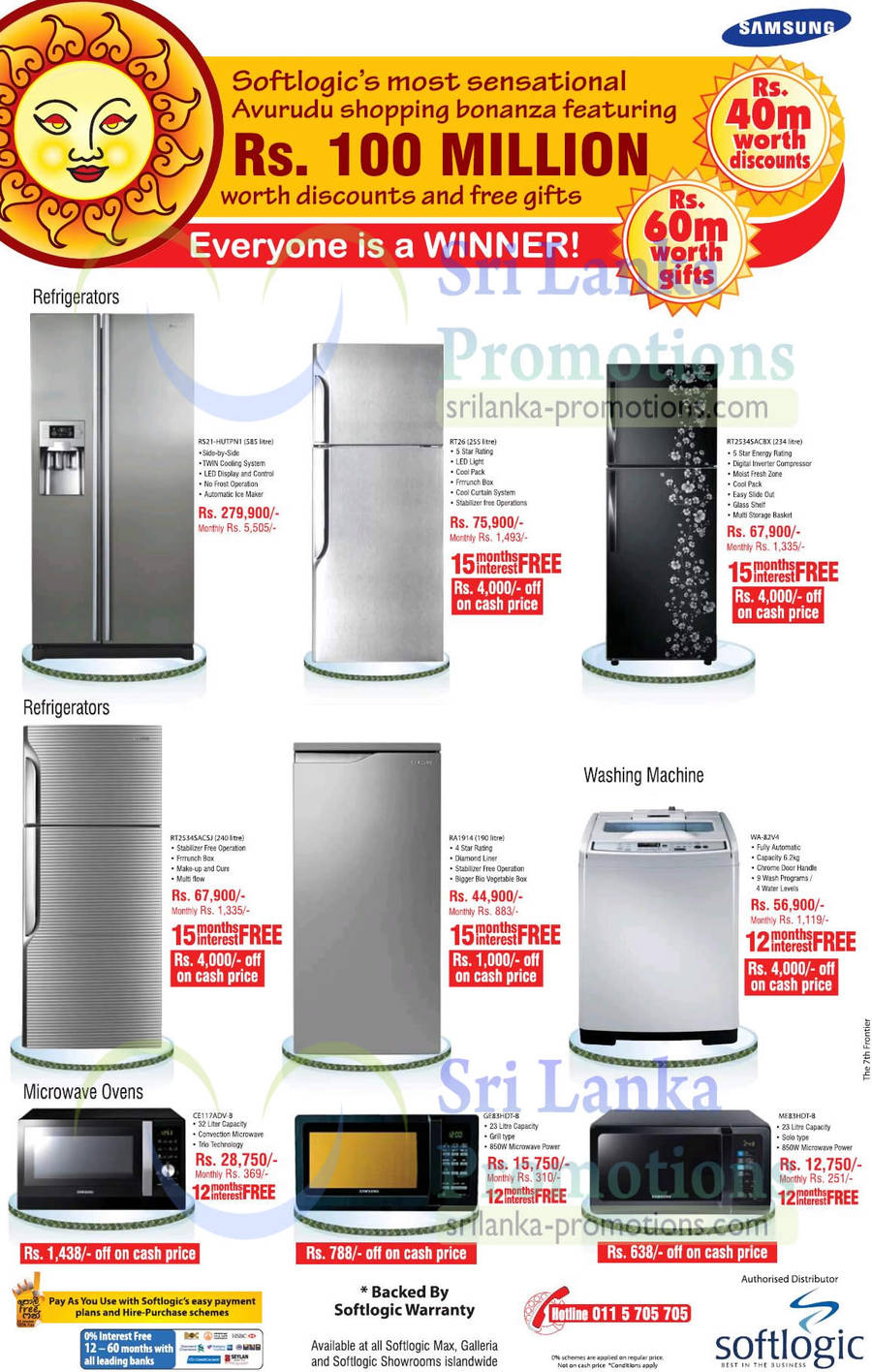 Samsung Fridges, Microwave Ovens, Washers