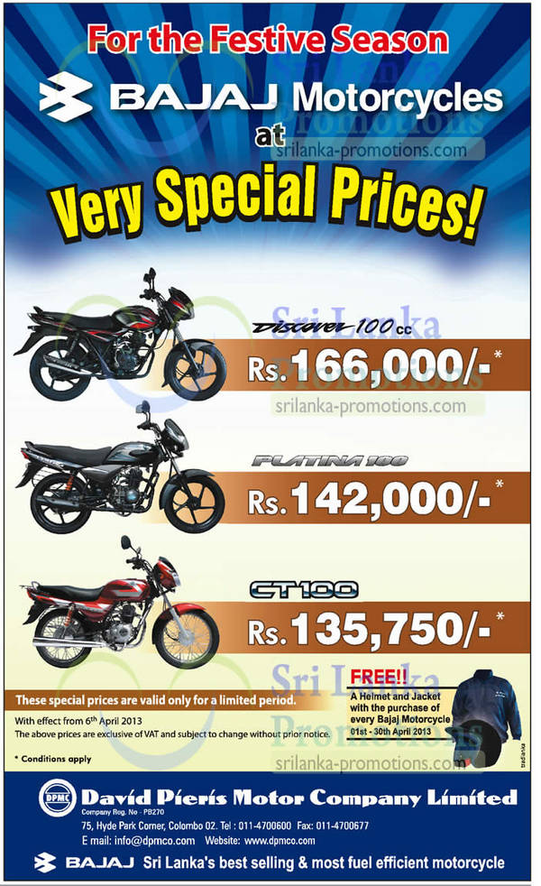 Featured image for Bajaj Motorcycles Promotion Offers 19 Apr 2013