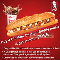 Featured image for (EXPIRED) KFC Buy 4 Chicken Charger Buddy Meal & Get One FREE Promo 13 – 28 Jun 2013