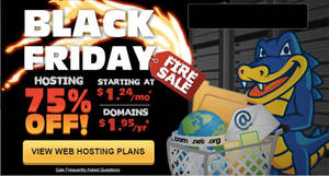 Featured image for (EXPIRED) HostGator $1.95 Domain Names & 75% Off Hosting Black Friday Promo 29 Nov – 3 Dec 2013