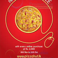Featured image for (EXPIRED) Pizza Hut Delivery FREE Personal Pan Pizza With Rs 2000 Spend 18 Nov – 20 Dec 2013