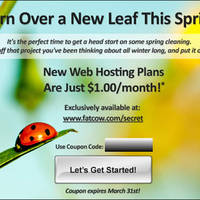 Featured image for (EXPIRED) FatCow Web Hosting $1/mth Coupon Code With FREE Domain Name 6 – 31 Mar 2014