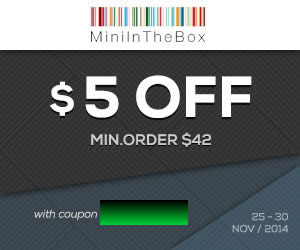 Featured image for (EXPIRED) MiniInTheBox $5 OFF Storewide Black Friday Coupon Code 25 – 30 Nov 2014