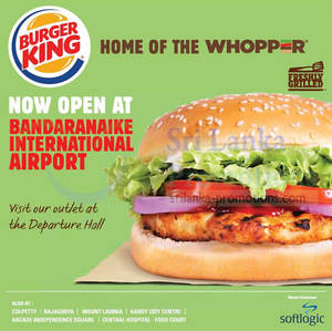 Featured image for Burger King NEW Outlet @ Bandaranaike International Airport 25 Mar 2015