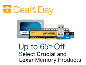 Featured image for (EXPIRED) Crucial & Lexar Up To 65% Off Memory Products 24hr Promo 12 – 13 Oct 2015